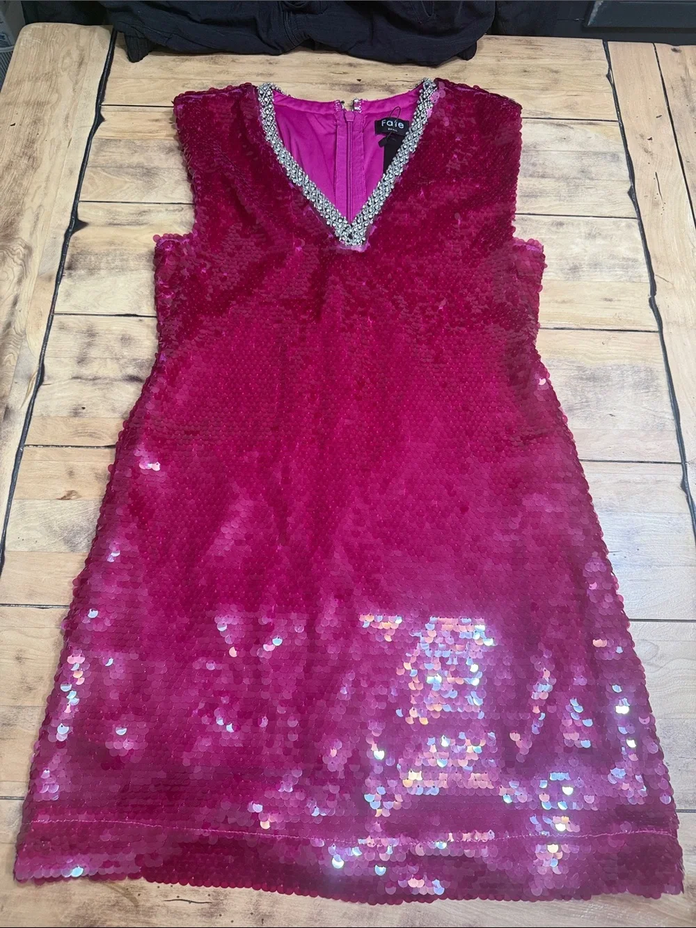 FATE Ruby Red Sequin Cocktail Mini Dress S NWT Barbiecore